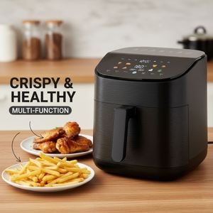 Nouvelle Conception 2026 Friteuse à Air en Plastique 6,5 L à Contrôle Numérique, Surface Brossée, 10 Programmes Prédéfinis, pour Usage Domestique Français/Allemand - Product Image 6
