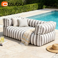 Housse de pouf d'extérieur OTAUTAU pour jardin, piscine, plage, canapé, fauteuil SF493 – Sans rembourrage, à acheter séparément