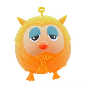OEM Wholesale <b>LED</b> Light up PU Owl Spiky Puffer <b>Ball</b> Squeeze Toy for Boys & Girls Stress Relief Fidget Toy - Product Image 2