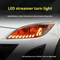 Feux de voiture FT pour Mazda 3 Phares 2011-2015 Mise à niveau LED Projecteur Phare Feux de jour Accessoires automobiles