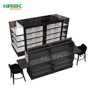 Miroir de coiffeuse à LED, armoire de beauté de supermarché à haute capacité, comptoir en métal épissable pour présentoir de maquillage pour épicerie - Product Image 3