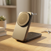 Nouvelle Station de Recharge Sans Fil Magnétique Pliable 3-en-1 PD 15W à Charge Rapide Type-C pour Téléphones Portables, Écouteurs et Montres 2025