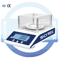 Balance analytique semi-micro SCITEK 0,00001g/0,0001g, capacité 61g, niveau E1, précision 0,001g, mini-balance semi-automatique interne