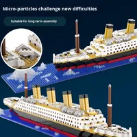 Nouveau Titanic Boy, ensemble de construction de puzzle géant à haute difficulté pour enfants - Jouet de puzzle