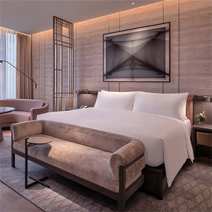 Juego de Dormitorio de Hotel de 3, 4 y 5 Estrellas, Moderno, Comercial, para Apartamentos, con Estructura de Cama de Madera Personalizable y Cabecera Tapizada - Product Image 2