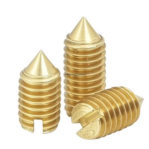 <span class=keywords><strong>Prix</strong></span> usine Vis coniques autobloquantes sans tête KIMI <span class=keywords><strong>M2</strong></span> <span class=keywords><strong>M2</strong></span>.5 M3 M4 M5 Vis de verrouillage à pointe en laiton Vis à tête plate pour machine à rainurer - Product Image 1