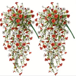 Vignes artificielles violettes Red Garden, fleurs en soie plastique résistantes aux UV pour la décoration extérieure, la maison et les accessoires de mariage - Product Image 5