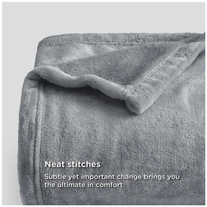 Custom Logo <strong>Large</strong> Size Soft Fuzzy Anti-static Microfiber Anti-pilling Double Flannel Throw <strong>Fleece</strong> <strong>Blanket</strong> for Winter - Product Image 3