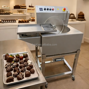 Nouvelle machine portable électrique mini 8 kg pour la fabrication, le trempage, le tempérage et l'enrobage <span class=keywords><strong>de</strong></span> barres <span class=keywords><strong>de</strong></span> <span class=keywords><strong>chocolat</strong></span> avec roue <span class=keywords><strong>de</strong></span> fusion - Product Image 2