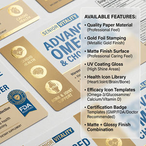 Étiquette de flacon de médicament facile à lire, étiquette personnalisée à grande police pour les soins nutritionnels et cardiaques des personnes âgées - Product Image 2