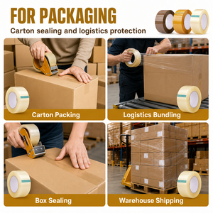 Ruban adhésif d'étanchéité en BOPP PLA acrylique à base de bio-matériaux pour l'emballage transparent haut de gamme, la fermeture de cartons et la personnalisation imprimée - Product Image 4