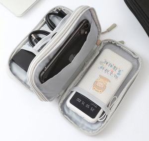 Digital <b>Accessories</b> Storage Multi-layer Power Supply Hard Drive Power Bank U Disk Shield Earphones Dust-proof Data Cable Bag - Product Image 2