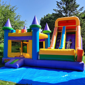 Castillo Inflable Comercial Grande de 20x20 pies, Combo de <span class=keywords><strong>Casa</strong></span> de Brinco Inflable <span class=keywords><strong>para</strong></span> Niños con Tobogán, Brincolines Inflables <span class=keywords><strong>para</strong></span> <span class=keywords><strong>Fiestas</strong></span> en Alquiler - Product Image 3