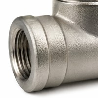 Raccord en T égal en acier inoxydable 304, filetage mâle BSPP BSPT 1 pouce, moulage de précision, surface lisse, qualité standard, raccord de tuyauterie 3 voies