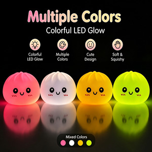 ของเล่นบีบไวนิลเรืองแสง LED รูปเกี๊ยว บรรเทาความเครียด สีสันสดใส พร้อมขายส่ง - Product Image 3