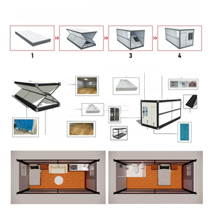 Cammi House Casa Contenedor Modular Plegable Económico de 20 pies, Casa Móvil Pequeña para Campamento de Refugiados Temporal, Dormitorio, Tienda - Product Image 2