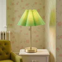 Lampe de table transfrontalière en tissu et fer forgé, design floral, à commande par cordon, pour bureau, chambre, veilleuse, chevet, hôtel, café