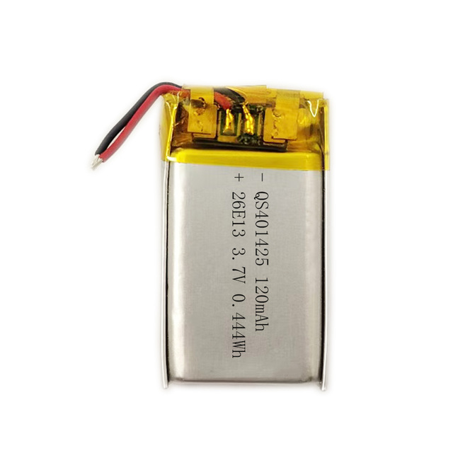Ultra Thin Lithium Polymera Battery 3.7V 120mAh 401425 Lithium Polymer Cell and Pack for Micro Wearables GPS Devices