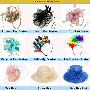 Kentucky Derby Royal Ascot Style Organza Fascinator Peine de metal ajustable para mujeres Día DE LA CARRERA Evento de fiesta de boda - Product Image 5