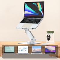 Support ergonomique en alliage d'aluminium pour ordinateur portable de jeu, angle de hauteur réglable, pliable, extensible et rotatif, pour bureau