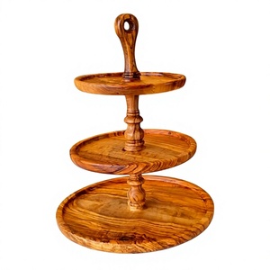Handmade Eco-Friendly Wooden <b>Cake</b> <b>Stand</b> Customized Shape Natural Wood Finish Dishwasher Safe Single Piece Decorative <b>Stand</b> - Product Image 2