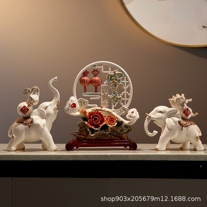 Nueva Figura Decorativa de Elefante Esculpida en Resina Epoxi China, Personalizada, para Decoración del Hogar, Entrada o Sala de Estar - Product Image 2