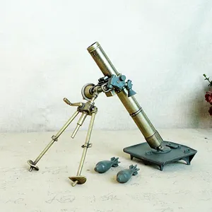 Manufacture Directly Sale Metal Crafts High Quality Diecast Vintage Model Cannon Military Artillery