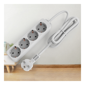 Enchufe de Extensión de 4 Vías con Conexión a Tierra, Estándar Europeo, con Cable de 1.5/3/5 Metros, Regleta de Alimentación Eléctrica - Product Image 3