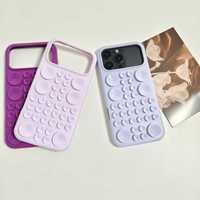 Coque de téléphone en silicone pour iPhone 18 17 Pro Max, support adhésif réutilisable pour selfies, coque de protection antichoc, plusieurs couleurs