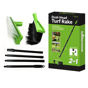 Winslow &amp; Ross 2-in-1 Straight &amp; Curved Bristle Brush <strong>Artificial</strong> <strong>Grass</strong> <strong>Rake</strong> with Quick Interface Four-Section Pole Hand Broom - Product Image 1