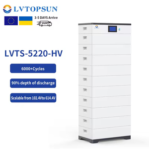 แบตเตอรี่ลิเธียมไอรอนฟอสเฟต (LiFePO4) สำหรับเก็บพลังงานไฟฟ้าแรงสูง แบบโซลิดสเตต สำหรับโซลาร์เซลล์ 10kWh-62kWh แบบแยกส่วนและสามารถวางซ้อนกันได้  6000 รอบการใช้งาน - Product Image 1