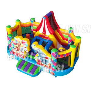 Château plein d'entrain de carnaval de Clown de <span class=keywords><strong>cirque</strong></span> de ville d'amusement d'enfants extérieur avec le <span class=keywords><strong>cirque</strong></span> de toboggans - Product Image 4