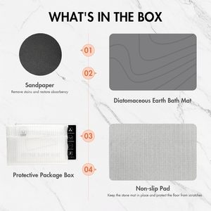 Tapis de bain personnalisé écologique à motif végétal en terre de diatomée, antidérapant, super absorbant, séchage rapide pour salle de bain - Product Image 4
