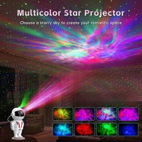 Projecteur Astronaute Robot Veilleuse 16 Couleurs Télécommande Lampe de Projection Étoilée Grande Lampe de Table pour Enfants Cadeau Décoration de Chambre