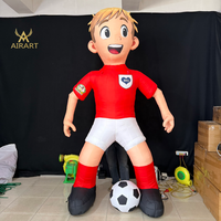 Mascotte de football gonflable personnalisée pour l'affichage sur le terrain d'événements