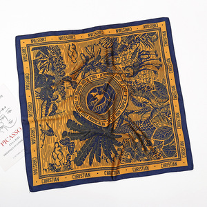 Foulard en soie motif Robin, plantes et fleurs, <span class=keywords><strong>petit</strong></span> carré, élégant et raffiné, châle décoratif tendance pour femme - Product Image 3