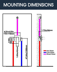 Corps de vanne de <span class=keywords><strong>douche</strong></span> dissimulé numérique en cuivre noir Mélangeur mural à motif de pulvérisation de pluie avec robinets de <span class=keywords><strong>douche</strong></span> de bain à noyau en céramique encastrés - Product Image 3