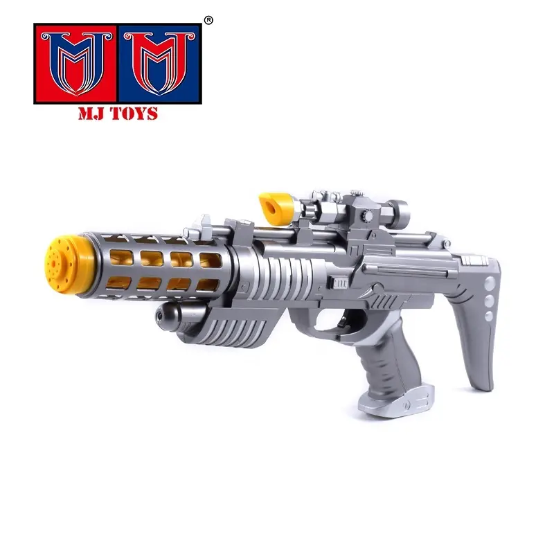 Newest interesting music light kids electric gun with buttstock