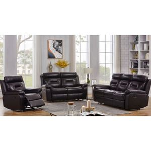 Frank Furniture Elegant Traditional Design 321-Seater Recliner <b>Sofa</b> Set High Quality Air Leather <b>Material</b> for Bean Bag <b>Sofas</b> - Product Image 1