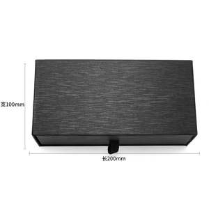 Étui à lunettes rigide noir de type tiroir, personnalisé avec logo, deux tailles, pour lunettes de soleil - Product Image 5