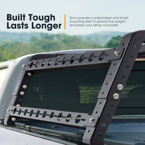 SAN HIMA Galerie <span class=keywords><strong>de</strong></span> <span class=keywords><strong>Toit</strong></span> Universelle UTE 500 kg Réglable Multifonctionnelle Cage Porte-Échelle pour Benne <span class=keywords><strong>de</strong></span> Camion 4x4 Overlanding - Product Image 3