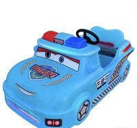 Machine de jeu d'arcade à monnayeur pour enfants, voitures tamponneuses bleues en forme de dessin animé