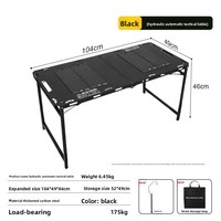 Table pliante hydraulique IGT, portable, pour le camping en plein air et les pique-niques sur la plage, rectangulaire, multifonctionnelle, 6 places