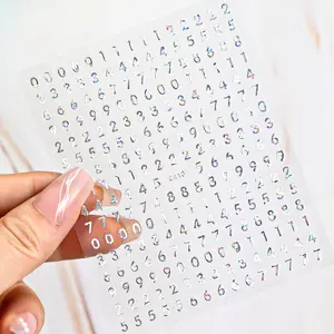 3D Nail Art Sticker Number Made Of Resin