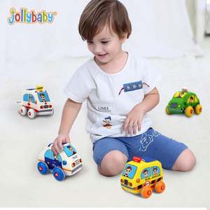 Jollybaby - Camión de Bomberos y Coche de Policía de Peluche Suave para Bebés, con Función de Retroceso por Fricción, Venta al Por Mayor - Product Image 2
