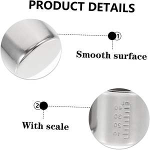 Gobelet doseur médical en acier inoxydable 304 de 40 ml avec logo personnalisé, bol pour pansements médicaux pour une administration de médicaments pratique - Product Image 3