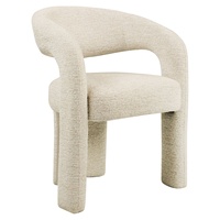 Fauteuil de salle à manger moderne et épuré Effie à dossier ailé, inclinable manuellement, hauteur réglable, en tissu écologique pour salon et loisirs