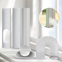 Piezas de Aire Acondicionado para el Hogar RJ al por Mayor, PVC ABS, 3 Piezas, Deflector de 55-160 cm, Interfaz de Boca Plana de 150 mm, Tubo de Escape de 2 m, Funciona con Gas