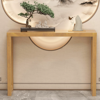 Table console simple en bois massif pour salon, style chinois moderne, fabrication sur mesure en usine