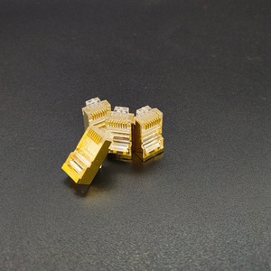 <b>Rj45</b> Shielded Network Connector 8p8c Gold Plated Copper Alloy For Ethernet <b>Cable</b> Connection - Product Image 3